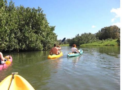 Kayaking in Hanalei River